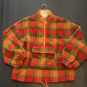 J.O.A. Plaid Teddy Fleece
